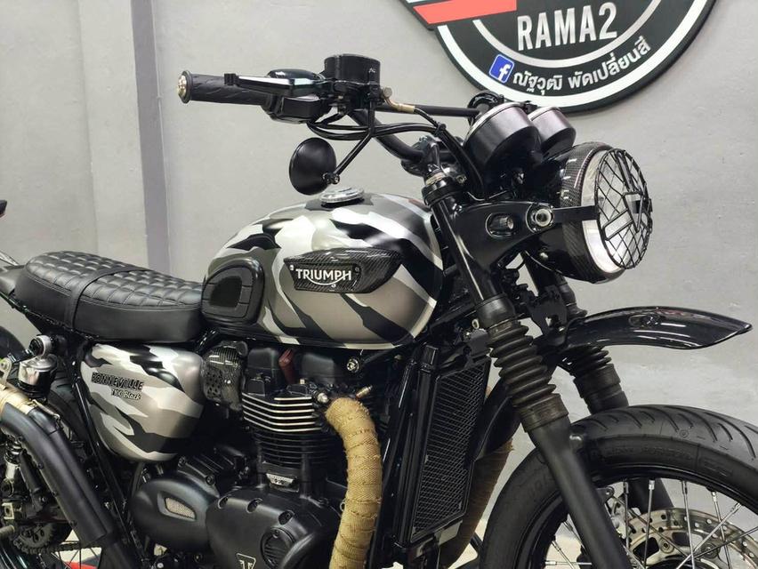 TRIUMPH BONNEVILLE T100 BLACK ปี 2017 ABS🇬🇧 แต่ง TRACKER หล่อๆ จบ ๆ พร้อมขี่ รูปที่ 3