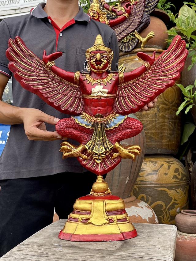 พญาครุฑ ครุฑองค์ลอย ครุฑตั้งโต๊ะบูชา ขนาดกว้าง50ซม พญาสุบรรณ