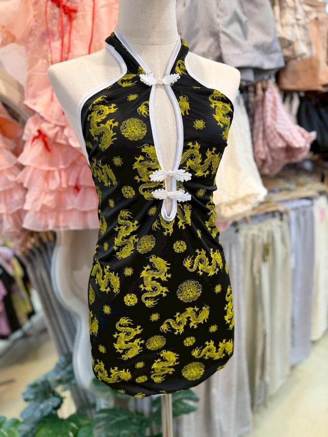 🛍️ชุดละ 350🛍️❤️อก32-38 เอว24-30 สพ.38-39❤️เดรสกี่เพ้า งานแซ่บ ❤️‍🔥 แดงก็เฮง ดำก็หรู ใส่แล้วมีแต่คำว่าปังรับปีใหม่จีน🧧🧧🧧