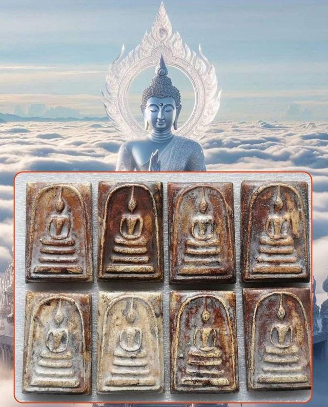 พระกรุเก่าคละพิมพ์ 8 องค์ 500 ต่างเถรจารย์ แบ่งปันบูชา ชุดที่4