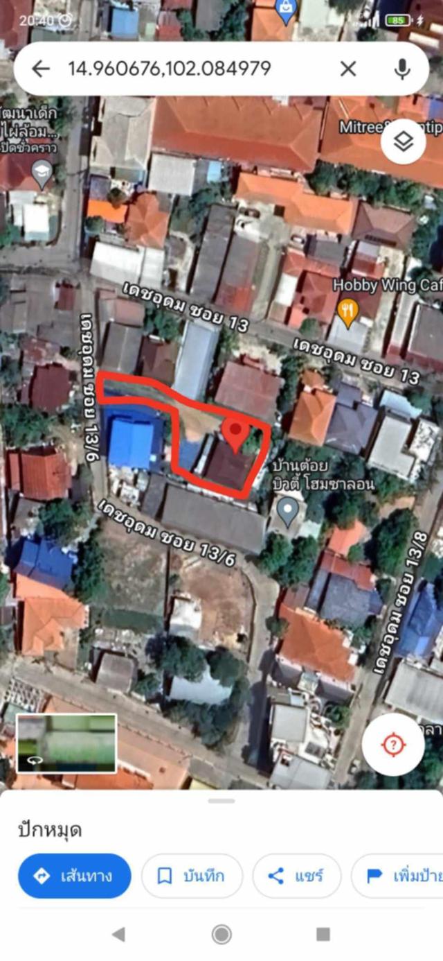 ขายบ้านพร้อมที่ดิน เนื้อที่ 173 ตร.วา. ต.เมือง ถนนเดชอุดม ซ.13 (หนองไผ่ล้อม ซ.13) อ.เมือง จ.นครราชสีมา 1