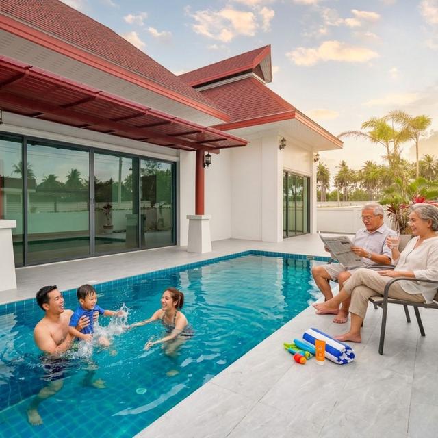 พูลวิลล่า 104 ตร.วา ใกล้ทะเล ปล่อยเช่าสร้างรายได้ทันที หรือจะอยู่เองก็คุ้มค่า 12