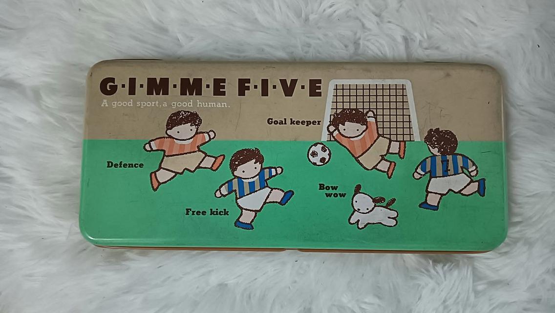 [Rare Item / งานสะสมปี 1985] กล่องดินสอเกม Sanrio "GIMME FIVE" Made in Japan