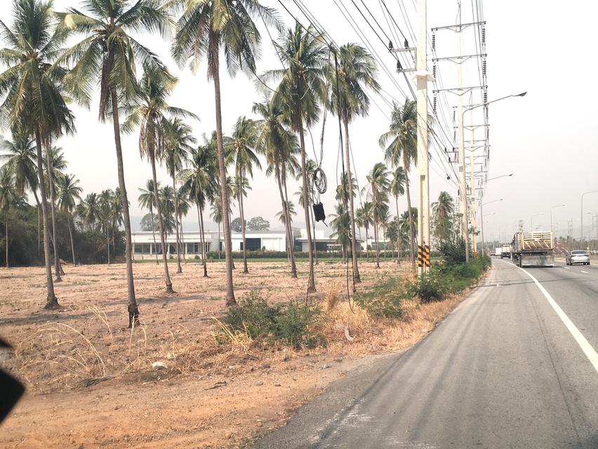 ขายที่ดินติดถนนคู่ขนานมอเตอร์เวย์ ทล.7 เนื้อที่ 29.5ไร่ บางพระ ศรีราชา ชลบุรี ขาเข้ากรุงเทพ ที่ดินหน้ากว้าง 288เมตร ลึก 300เมตร ทำเลดี 2