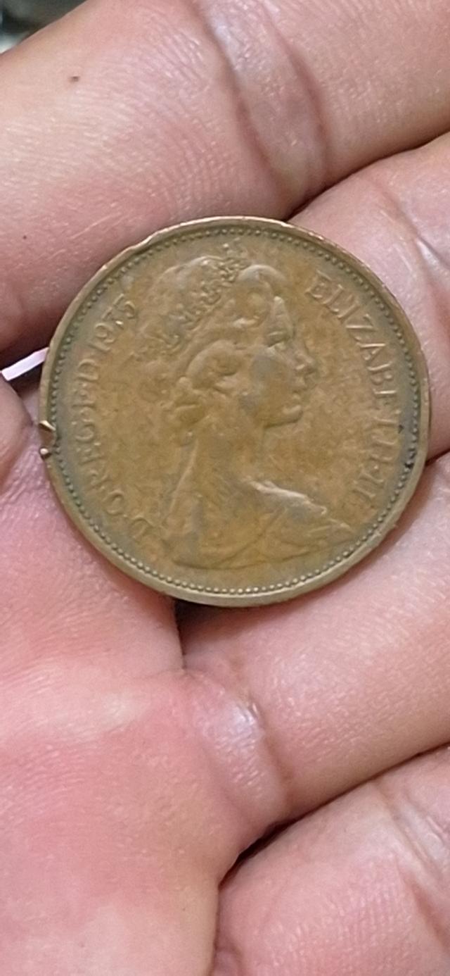 British coin 2 pennies.