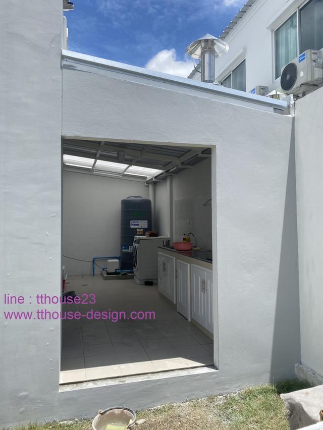รับเหมา ต่อเติม โครงหลังคา กันสาด ห้องครัว เทพื้น ปูกระเบื้อง Line dddesign23 17
