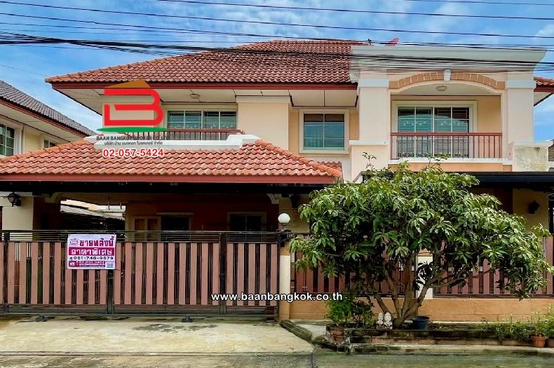 บ้านเดี่ยว โครงการ การ์เด้นวิลล่าเดอะโฟร์ซีซั่น รังสิต-คลอง 3 (รังสิต-นครนายก 68) เนื้อที่ 60.6 ตร.ว อำเภอลำลูกกา จังหวัดปทุมธานี