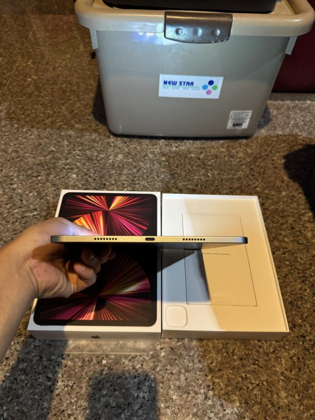 ขายiPadPro11นิ้วM1สีดำ256กิ๊กมีกล่องใช้งานดีปากกาเขียนเส้นไม่ขาด รูปที่ 4