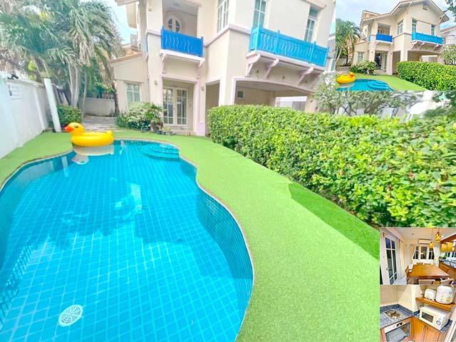 รูป หาดจอมเทียน 500 ม. 130ตรว.Pool Villa Pattay เฟอร์ครบ 250ตรม.3อน