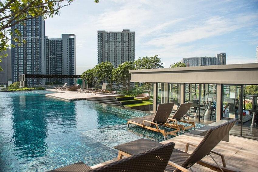 (เจ้าของขายเอง) เดอะ เบส พาร์ค เวสต์ สุขุมวิท 77 ใกล้ BTS อ่อนนุช 29.57 ตรม 1นอน ชั้น18 ตกแต่งครบ 9