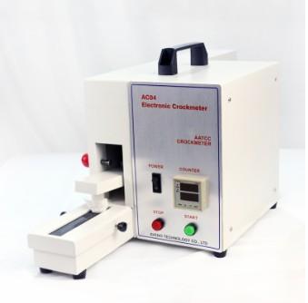 ขายเครื่องมือทดสอบทางด้านสิ่งทอ เป็นเครื่องทดสอบการขัดแบบ Crockmeter Rubbing Fastness Tester
