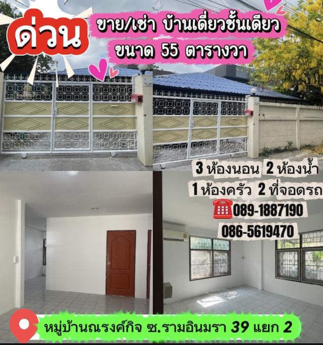 ขายด่วน! บ้านเดี่ยวชั้นเดียว 1