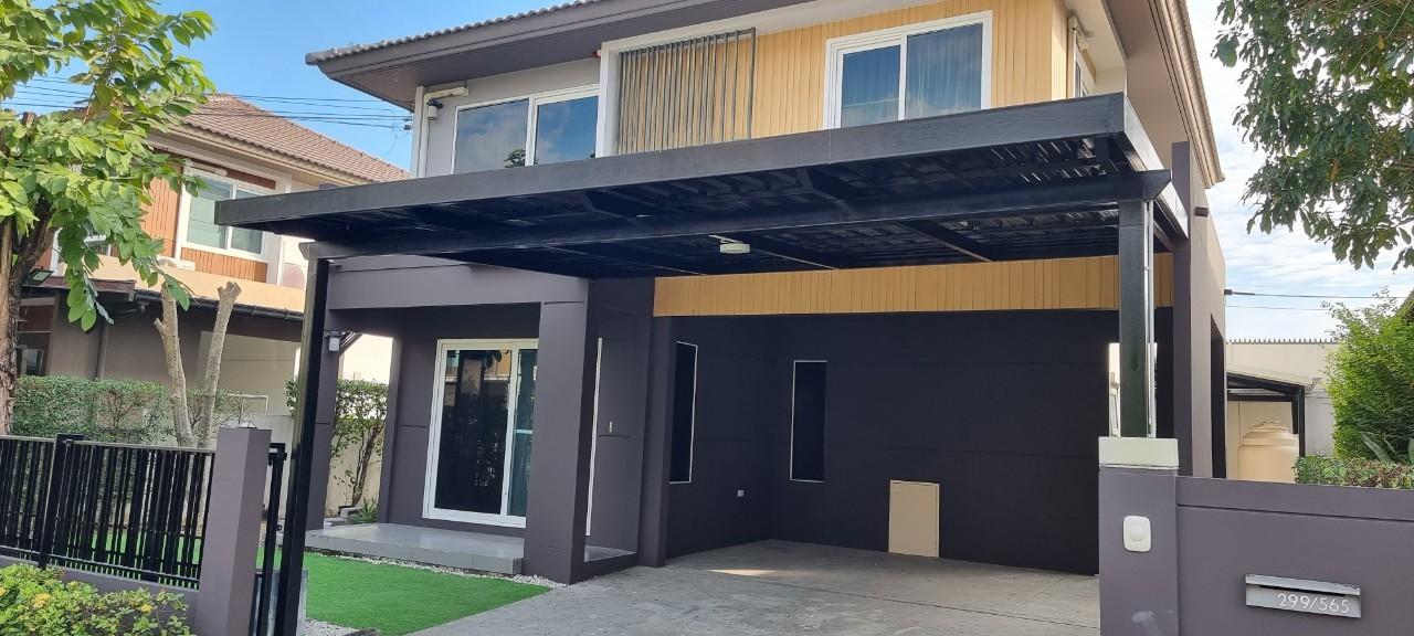 บ้านเดี่ยวมัณฑนา Lake วัชรพล 299/565 หมู่บ้านมัณฑนา เลควัชพล ถนนสุขาภิบาล5 เขต/แขวงสายไหม กทม. บ้านเดี่ยว 2ชั้น ขนาด50.3 ตร.วา พื้นที่ใช้สอย 132ตร.ม. 1