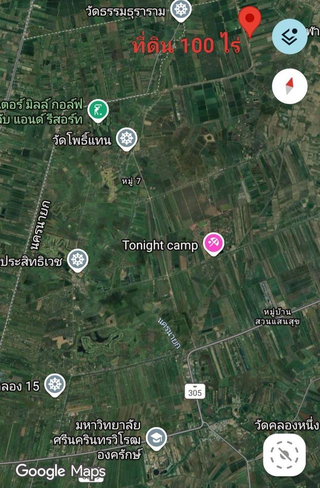 ขายที่ดิน 100 ไร่ คลอง33 บ้านพริก บ้านนา นครนายก 6