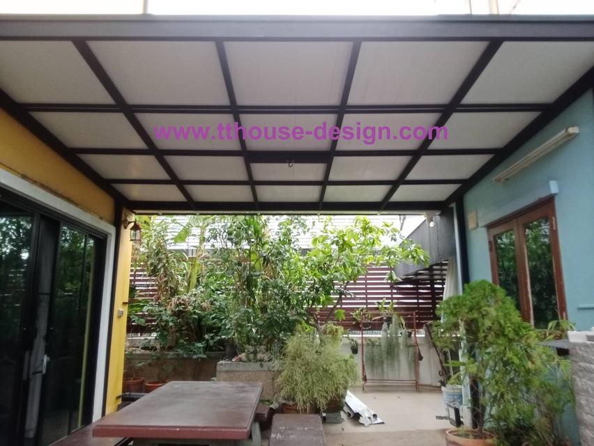 รับเหมา ต่อเติม โครงหลังคา กันสาด ห้องครัว เทพื้นปูกระเบื้อง Line dddesign23 รูปที่ 2