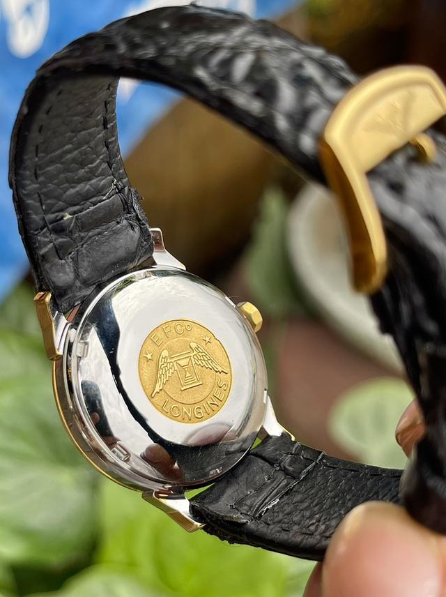 นาฬิกาLongines Automatic ขานก สีทอง หน้าปัดลายใยแมงมุม