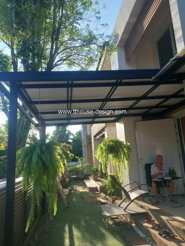 รับเหมาต่อเติม โครงหลังคา กันสาด ห้องครัว เทพื้น ปูกระเบื้อง Line dddesign23 6