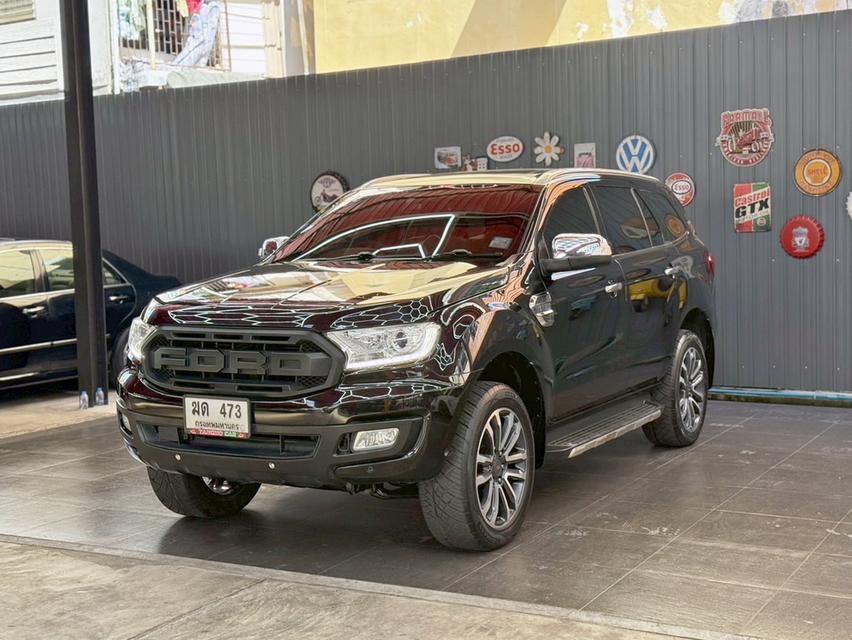 รถครอบครัวดุดันไม่เกรงใจใคร ออพชั่นจัดเต็ม  FORD EVEREST 3.2 TITANIUM+ 4WD ปี2016 ตัวท็อปสุดของรุ่น 