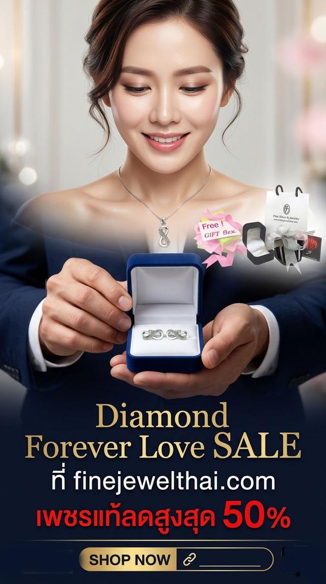 Finejewelthai Diamond Forever Love เครื่องประดับ เพชรแท้ เพชรพรีเมี่ยม ลดสูงสุด50%