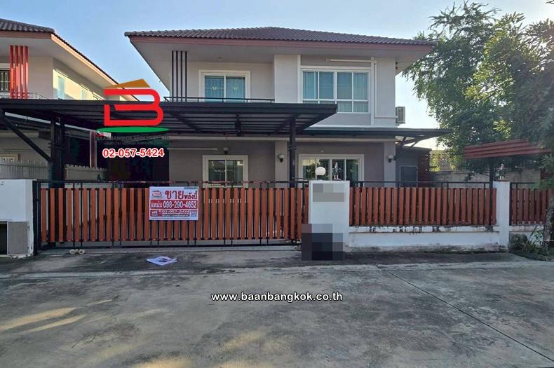 บ้านเดี่ยว เนื้อที่ 56 ตร.ว. หมู่บ้าน นนทวี วิลล์ 7 ถ.สกุลดี-กลางเมืองหนองจอก : Noantawee Ville 7 Sakuldee-Nongjok ถนนเชื่อมสัมพันธ์ แขวงหนองจอก เขตหน 2