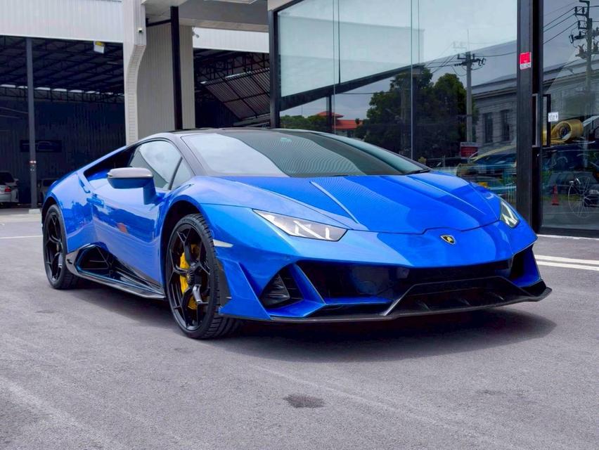 รหัสรถ KPV53 2021 Lamborghini​ Huracan​ Evo AWD(ขับ4ล้อ) สี Metallic blue