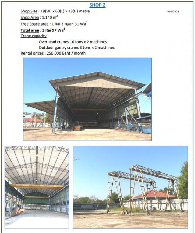 รูป ขาย โรงงาน FA073 สภาพดี มี Overhead crane ใบ รง4. ห้วยโป่ง ระยอง . 4750 ตรม. 14 ไร่ 37 ตร.วา ใกล้ถนนสุขุมวิท ท่าเรือมาบต 6