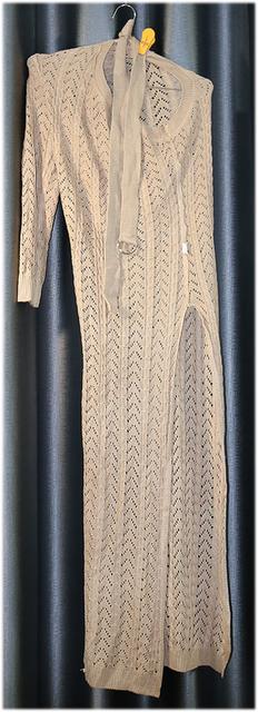 เดรสถัก Maxi ผ่าข้าง Knitted Slit Maxi Dress @SP047