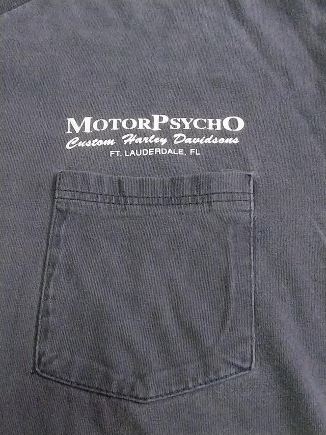 เสื้อยืดแขนสั้น แนวไบค์เกอร์ Vtg 90's MotorPsycho Custom Harley Davidsons Ft.Lauderdale,Fl แท้ มือสอง สภาพดี ของพร้อมส่งครับ รูปที่ 2