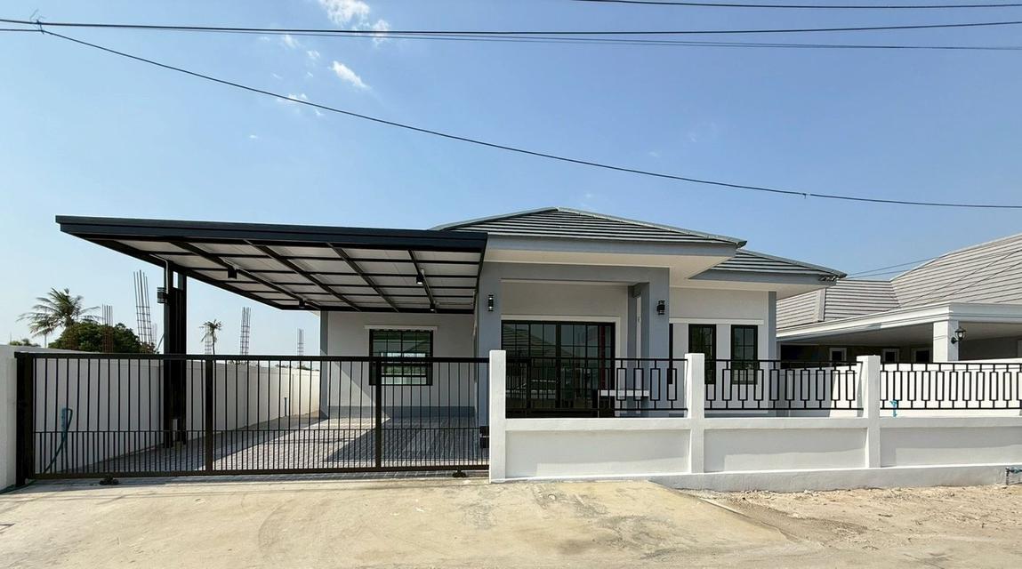 บ้านเดี่ยว 50 ตรว. สร้างใหม่ ชั้นเดียว ย่าน พานทอง-หนองหงษ์ พนัสนิคม 1