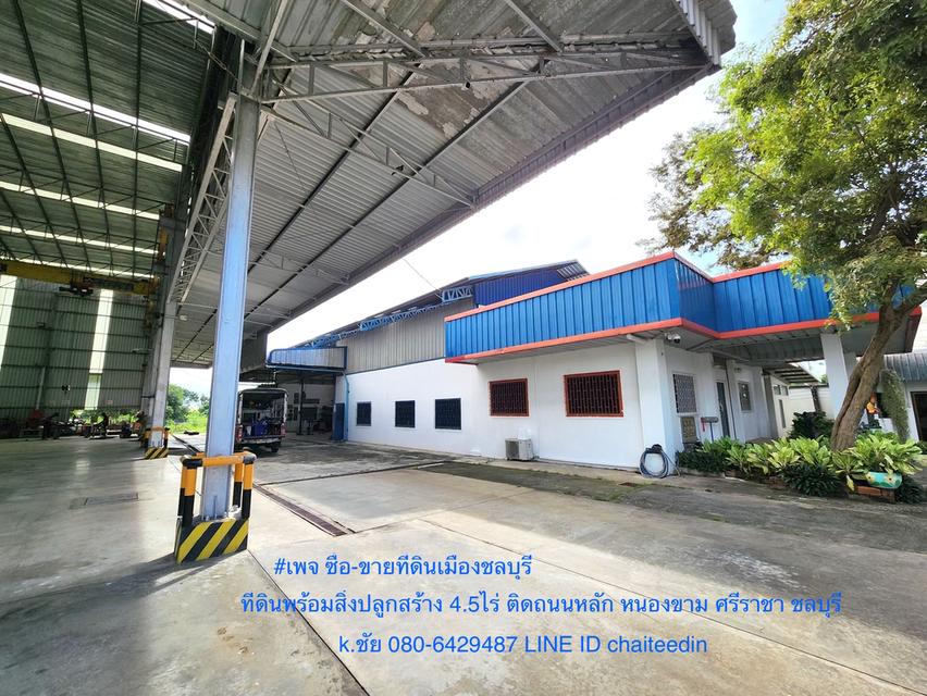 ขายที่ดินพร้อมสิ่งปลูกสร้างเนื้อที่ 4.5ไร่ โกดัง/สำนักงาน ติดถนนหลัก ทำเลดี เหมาะพัฒนาเป็นสำนักงาน ห้างร้าน คลังสินค้า ตำบลหนองขาม ศรีราชา ชลบุรี 7