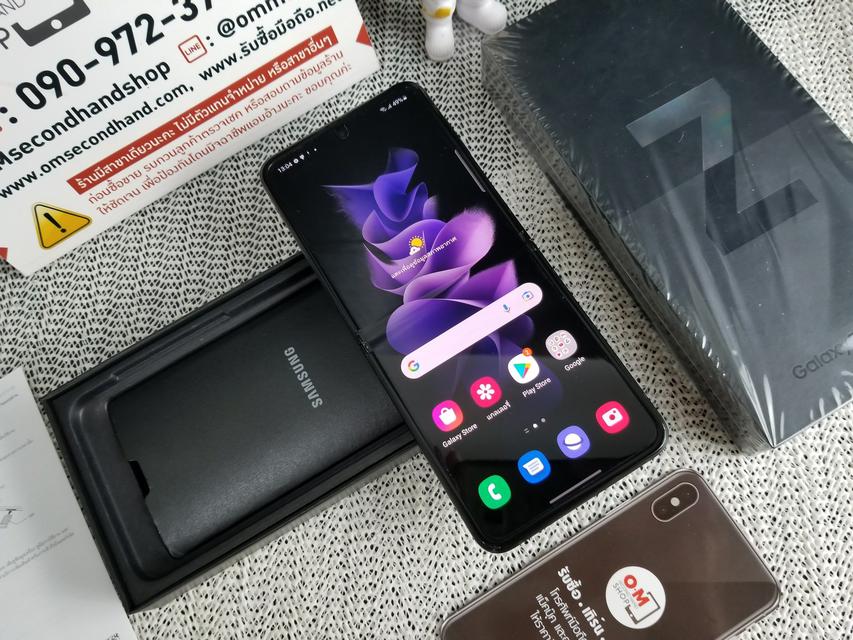 ขาย/แลก Samsung Galaxy Z Flip3 5G 8/256GB Phantom Black ศูนย์ไทย สวยมากๆ แท้ ครบยกกล่อง เพียง 25,900 บาท  5