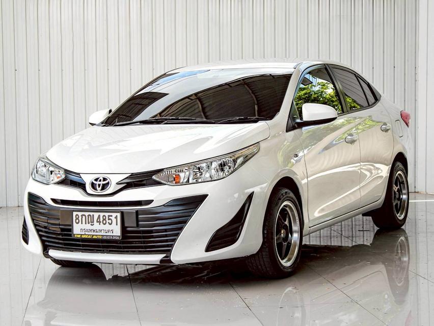 TOYOTA YARIS ATIV 1.2 ENTRY ปี 2019 โฉม ปี17-22 เกียร์  Auto รถบ้านประหยัดน้ำมัน เบนซิน สีขาว ไมล์เพียง 84,662 km.