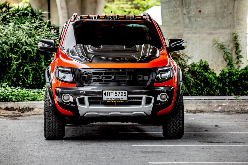 Ford Ranger 2.2 Wildtrak Hi-Lander Double Cab เกียร์ AT ปี 2015 สีส้ม มือเดียวป้ายแดง