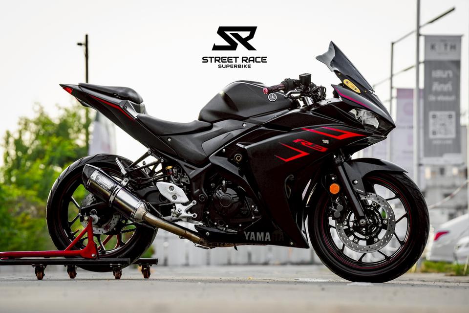 2017 Yamaha r3 ปี 2017 สีดำ ใส่ท่อ yoshimura หล่อๆ เสียงเร้าใจ พร้อมขี่!