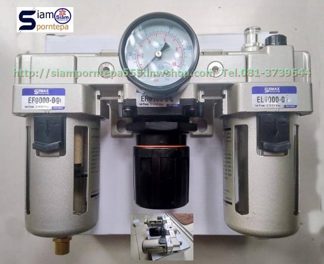 รูป EC3000-03 Filter regulator 3 unit size 3/8" Manaul หรือ ปรับมือ pressure 0-10bar(kg/cm2) 150psi