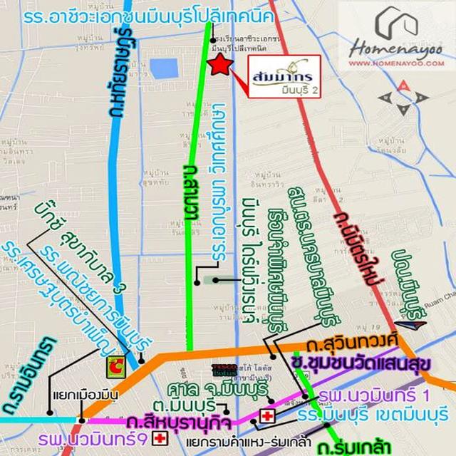 ขายบ้านเดี่ยว62.7ตรว. หลังมุม ม.สัมมากร มีนบุรี2 ถ.สามวา  16
