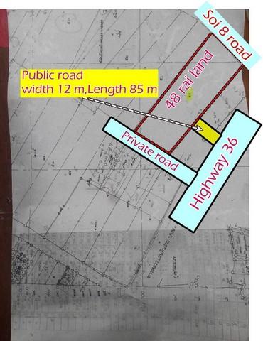 ขายที่ดินทำเลสร้างโรงงานระยอง เนื้อที่ 47-3-93.9 ไร่พิกัด ห่างจากถนนใหญ่สาย 36 ประมาณ 100 เมตรผังสีม่วงลาย 5