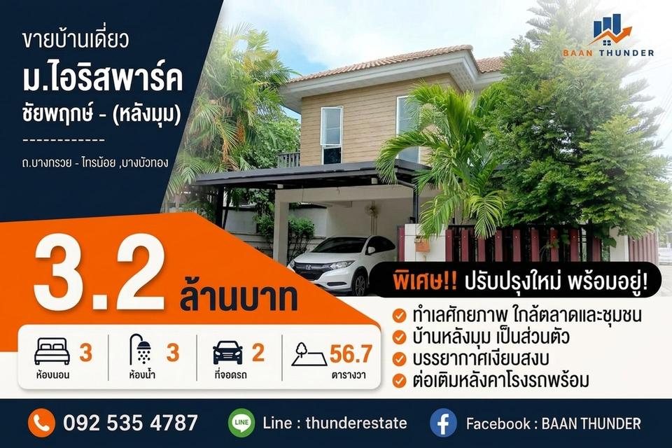 ม.ไอริสพาร์ค ชัยพฤกษ์ - วงแหวน (หลังมุม) ถ.บางกรวย-ไทรน้อย ,บางบัวทอง 15