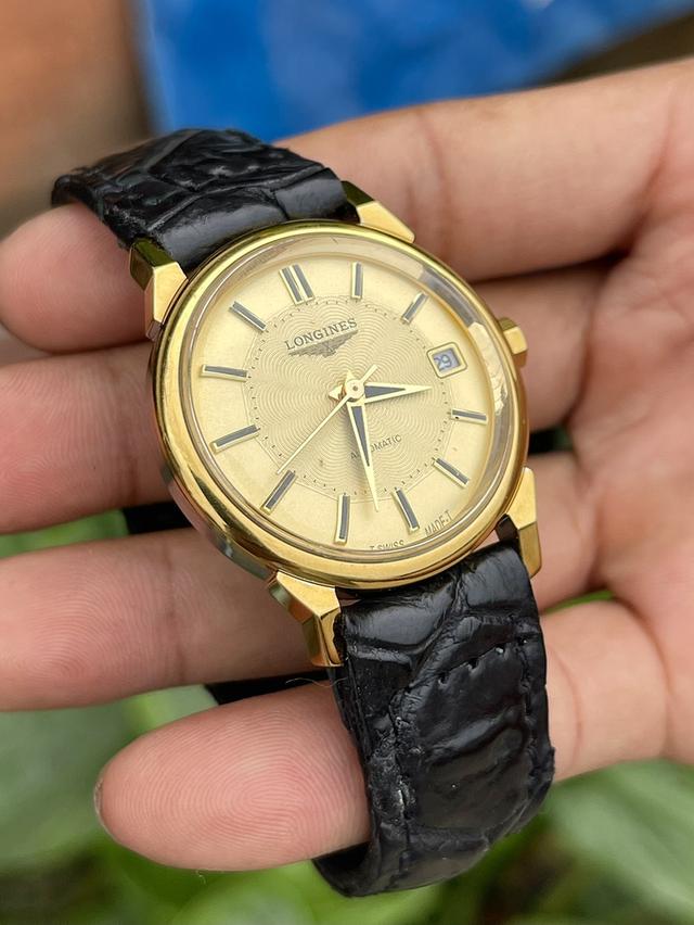 นาฬิกาข้อมือLongines Automatic ขานก ทูโทน หน้าปัดลายใยแมงมุม สีทอง