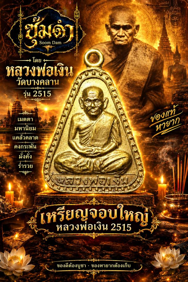 🔥เหรียญจอบใหญ่ หลวงพ่อเงิน 2515