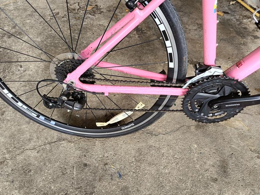 จักรยานไฮบริดสีชมพูในภาพคือรุ่น Louis Garneau Tireur (เทียร่า)