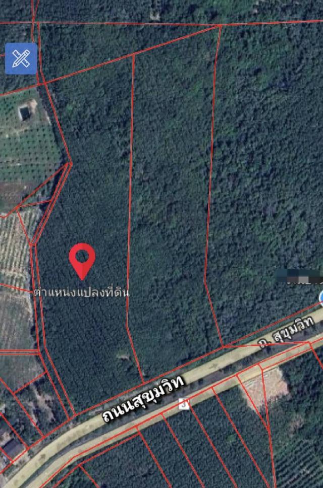 ขายที่ดินระยอง ใกล้แยกกะเฉด ที่ดินอยู่ติดถนนสุขุมวิท เป็นถนน4เลน มีที่ดิน 2 แปลงติดกันเนื้อที่ 34-69 ไร่ ใกล้แยกที่เลี้ยวไปสวนพฤกษศาสตร์ระยอง 11