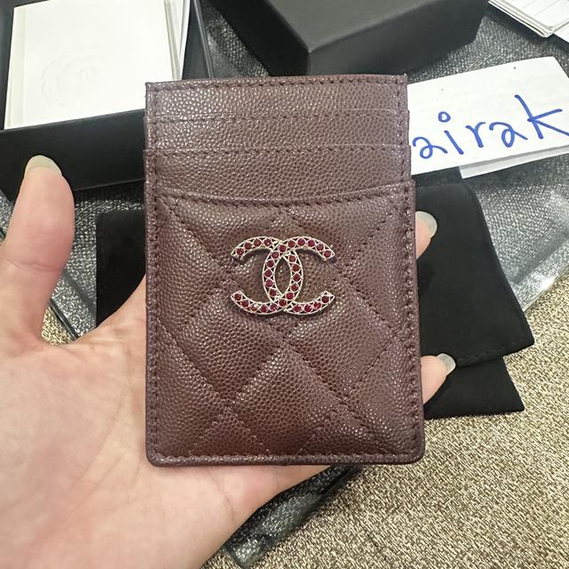 chanel card holder สีแดงเบอร์กันดี รูปย่อยที่ 2