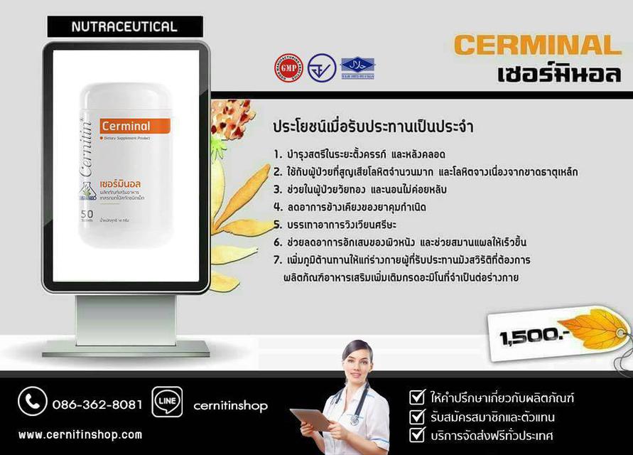 CERMINAL เซอร์มินอล (สีส้ม),ช่วยบำรุงโลหิต,มีกรดอมิโน  5