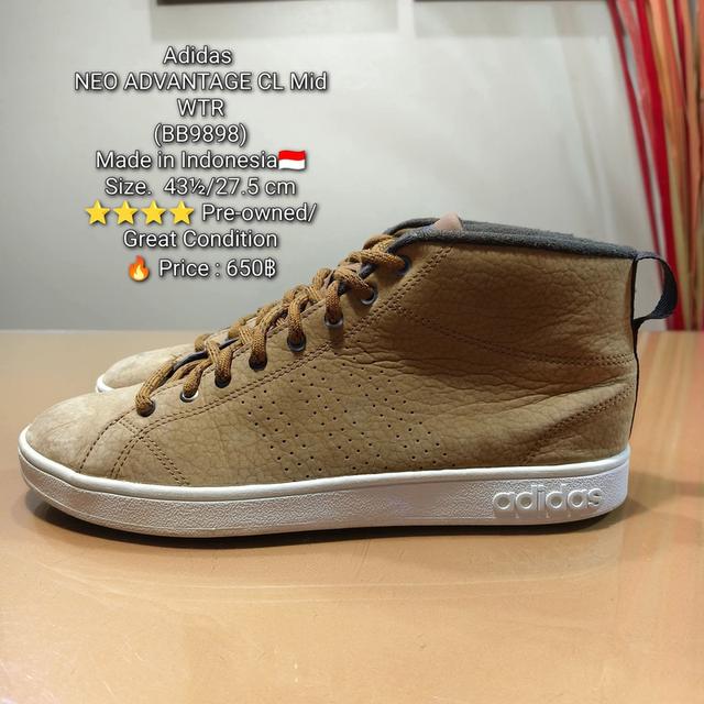 AdidasNEO ADVANTAGE CL Mid WTR(BB9898)Made in Indonesia🇮🇩Size.  43½/27.5 cm⭐⭐⭐⭐ Pre-owned/ Great Condition🔥 Price : 650฿