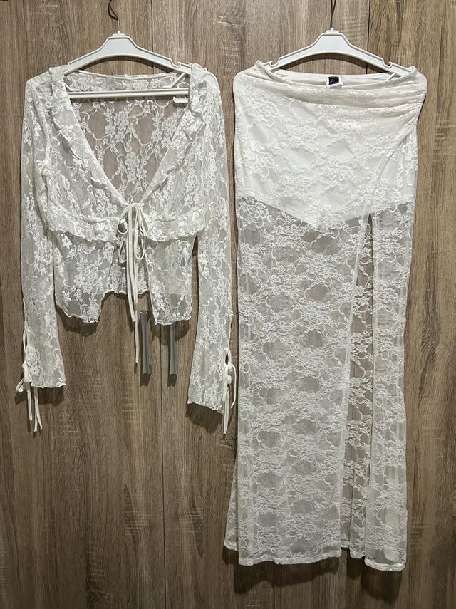 ชุดเดรส Sheinมือสอง (เสื้อคลุมกระโปรง) ผ้าโปร่ง
