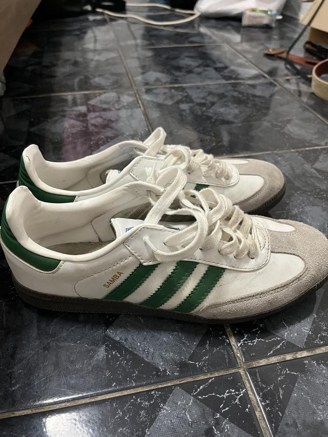 Adidas samba og white green   2