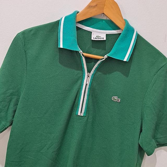 LACOSTE POLO SHIRT เสื้อโปโล Lacoste แท้ สีเขียว SIZE 3 สภาพดี ไม่มีตำหนิ 3