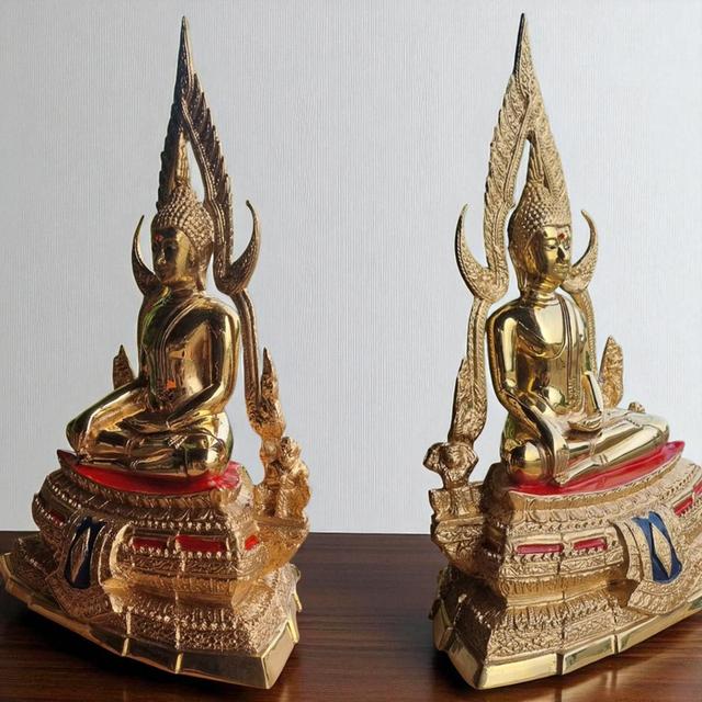 เครื่องพระพุทธชินราช จ. พิษณุโลก ซุ้มถอดได้ ฐานหน้าอกเลาเนื้อทองเหลืองขัดมัน หน้าตัก 4.5 นิ้ว ขนาดความสูงรวมซุ้ม 12 นิ้ว 6