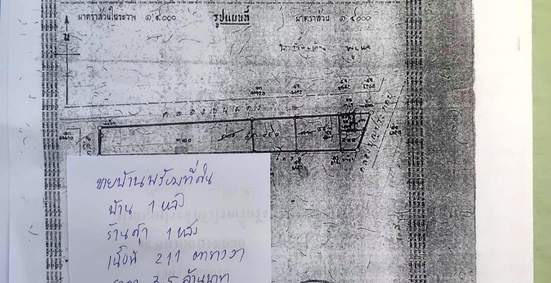 บ้านเดี่ยว+ที่ดิน+ร้านค้า ย่านบางปะกง 1